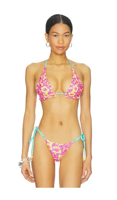 Kulani Kinis Frill Halter Bralette Bikini Top | Thumbnail 1 Kulani Kinis Frill Halter Bralette Bikini Top | Thumbnail 1