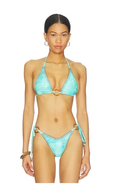 Kulani Kinis Lace Stitch Ring Halter Bikini Top | Thumbnail 1 Kulani Kinis Lace Stitch Ring Halter Bikini Top | Thumbnail 1