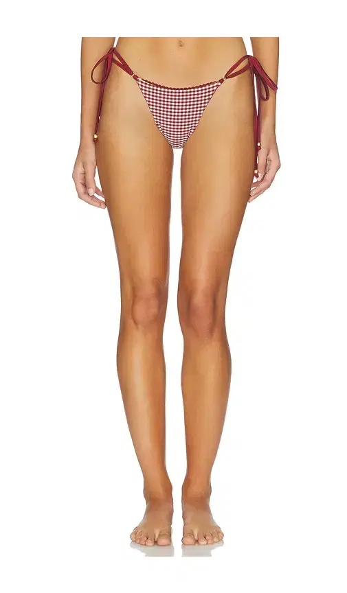 Decorative Thong Tie Side Bikini Bottom