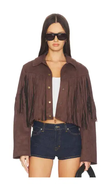 MORE TO COME Baylor Fringe Faux Suede Jacket | Thumbnail 1 MORE TO COME Baylor Fringe Faux Suede Jacket | Thumbnail 1