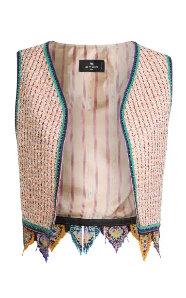 Etro Embroidered Tweed Vest | Thumbnail 1