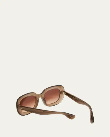 Oliver Peoples Jesson Round Semi-Transparent Acetate Sunglasses | Thumbnail 2
