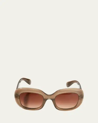 Oliver Peoples Jesson Round Semi-Transparent Acetate Sunglasses | Thumbnail 3