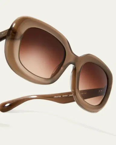 Oliver Peoples Jesson Round Semi-Transparent Acetate Sunglasses | Thumbnail 5