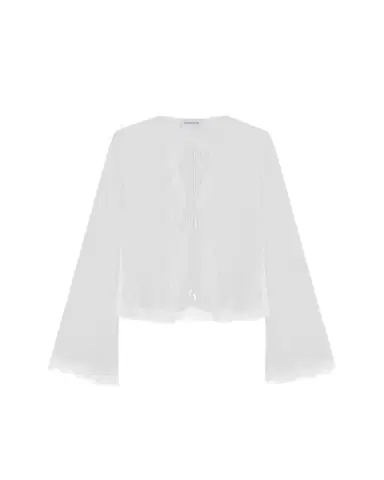 16Arlington Filipa Tie-Front Silk Cardigan | Thumbnail 1