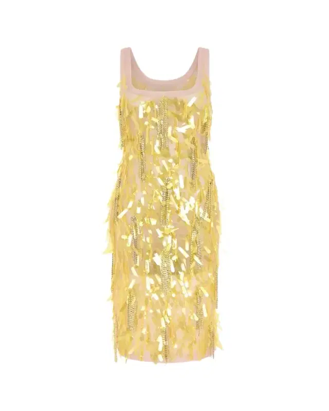 16Arlington Shani Embellished Mesh Midi Dress