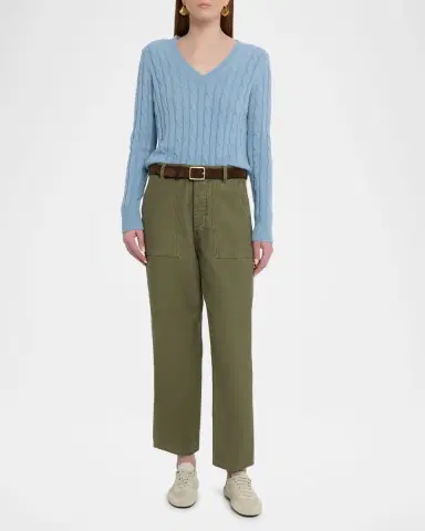 Nili Lotan Earl Cotton Straight-Leg Ankle Pants | Thumbnail 6 Nili Lotan Earl Cotton Straight-Leg Ankle Pants | Thumbnail 6
