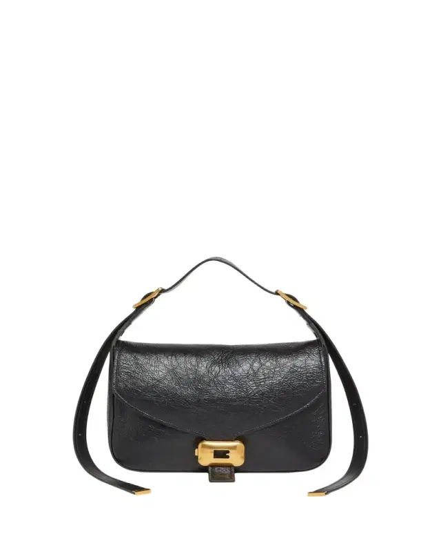 Balenciaga Clicca B-Buckle Leather Shoulder Bag