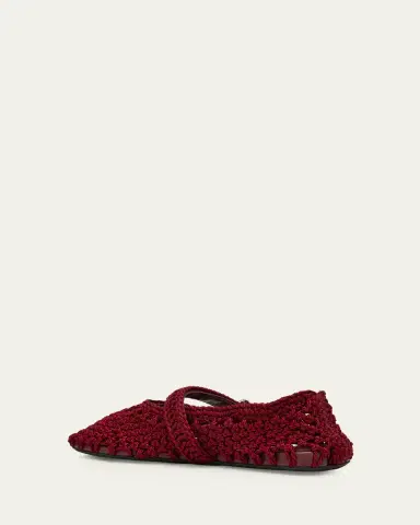 Alaïa Knotted Satin Mary Jane Ballerina Flats | Thumbnail 2