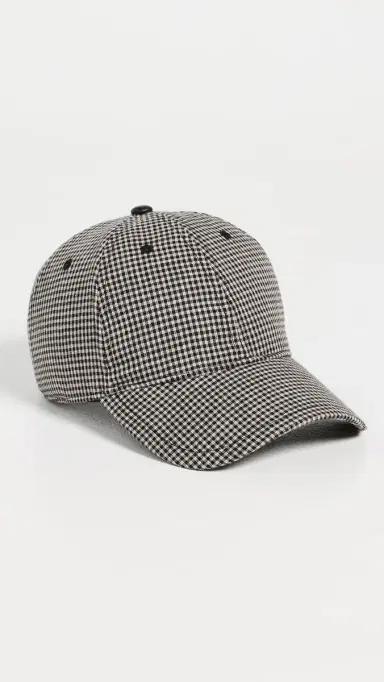 rag & bone Harlow Baseball Cap Black Gingham | Thumbnail 2