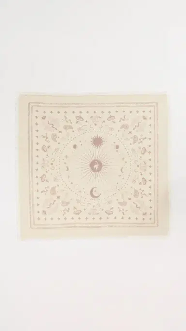 Freya Cashmere Bandana Scarf Lily/Taupe One Size | Thumbnail 2