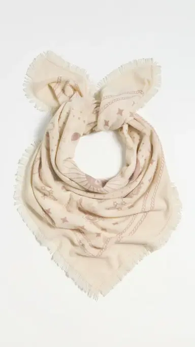 Freya Cashmere Bandana Scarf Lily/Taupe One Size | Thumbnail 3