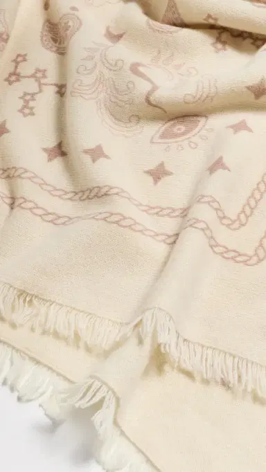 Freya Cashmere Bandana Scarf Lily/Taupe One Size | Thumbnail 5