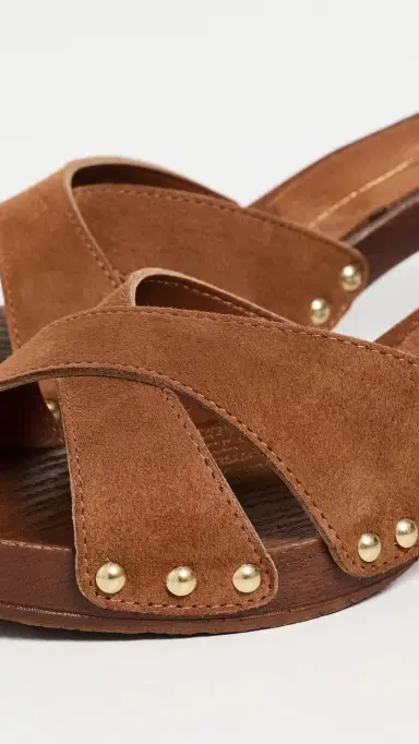 Dolce Vita Averie Nubuck Leather Clogs Brown | Thumbnail 6