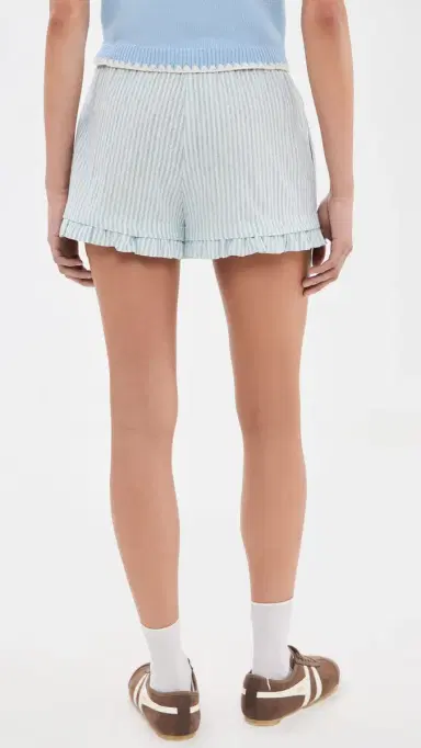 Another Girl Linen Stripe Frill Boxers Blue Stripe | Thumbnail 3