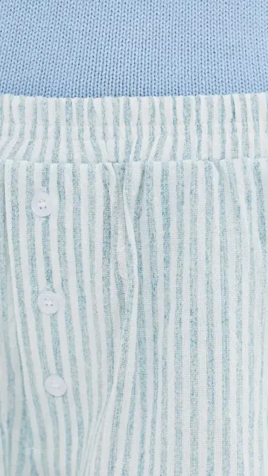 Another Girl Linen Stripe Frill Boxers Blue Stripe | Thumbnail 6