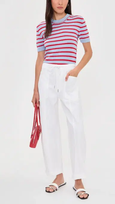 DAZE Villa Drawstring Barrel Pants Lamb | Thumbnail 5 DAZE Villa Drawstring Barrel Pants Lamb | Thumbnail 5