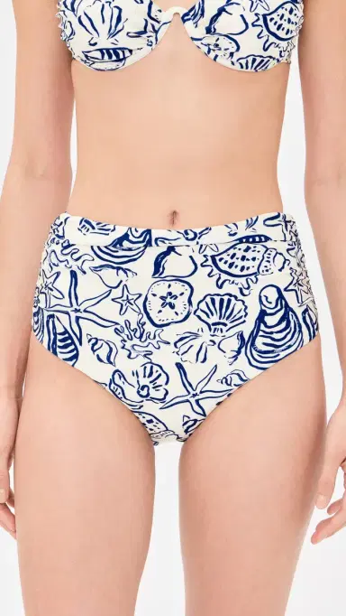 Simkhai Teya High Waisted Bikini Bottoms Blueberry ulti | Thumbnail 2