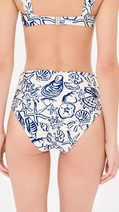 Simkhai Teya High Waisted Bikini Bottoms Blueberry ulti | Thumbnail 3