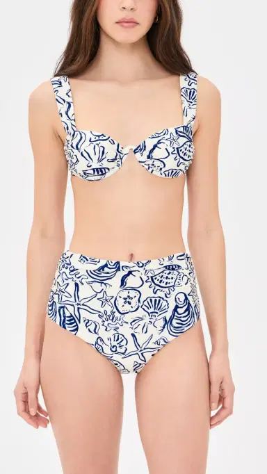 Simkhai Teya High Waisted Bikini Bottoms Blueberry ulti | Thumbnail 4