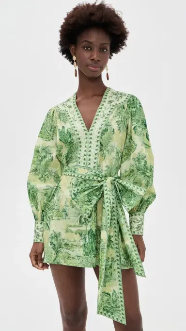 ALÉMAIS Sara Mini Dress Green | Thumbnail 2 ALÉMAIS Sara Mini Dress Green | Thumbnail 2