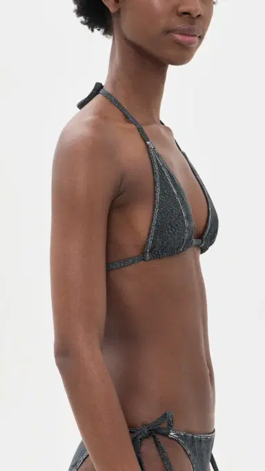 rag & bone Miramar Triangle String Bikini Top Washed Black | Thumbnail 4 rag & bone Miramar Triangle String Bikini Top Washed Black | Thumbnail 4