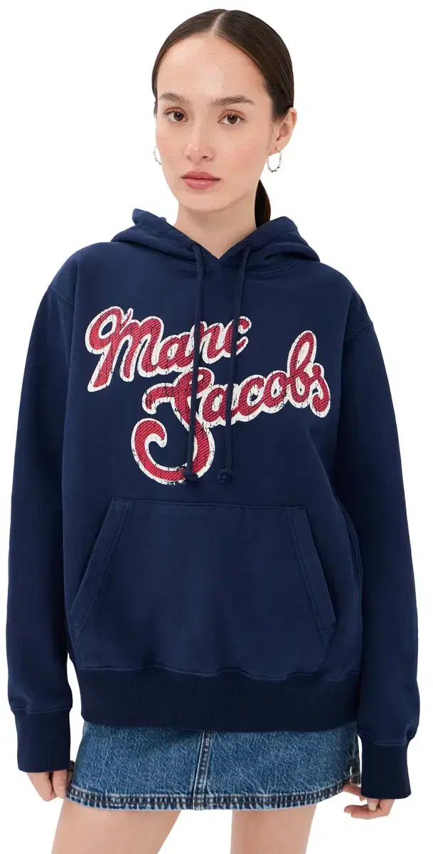 Marc Jacobs arc Logo Hoodie Navy ulti