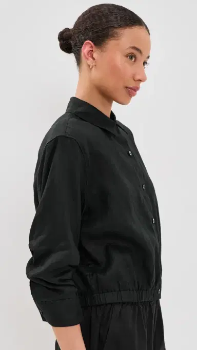 Theory Fixed Sleeve Cropped Shirt black - 001 | Thumbnail 4