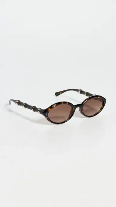 Gucci Bamboo Sunglasses Havana-Havana-Brown One Size | Thumbnail 4
