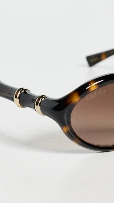 Gucci Bamboo Sunglasses Havana-Havana-Brown One Size | Thumbnail 5