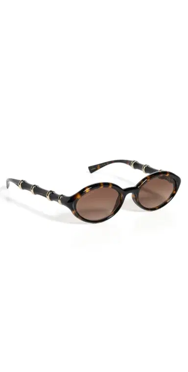 Gucci Bamboo Sunglasses Havana-Havana-Brown One Size | Thumbnail 1