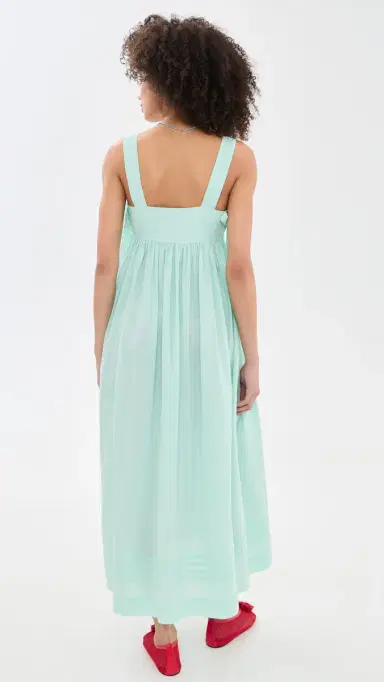 Damson Madder Aspen Midi Night Dress Mint 6 | Thumbnail 3