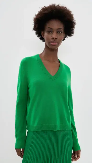 Jenni Kayne Flynn Cashmere Sweater Green | Thumbnail 2