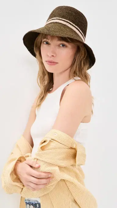 rag & bone Jade Rollable Bucket Hat Brown Natural M/L | Thumbnail 3 rag & bone Jade Rollable Bucket Hat Brown Natural M/L | Thumbnail 3