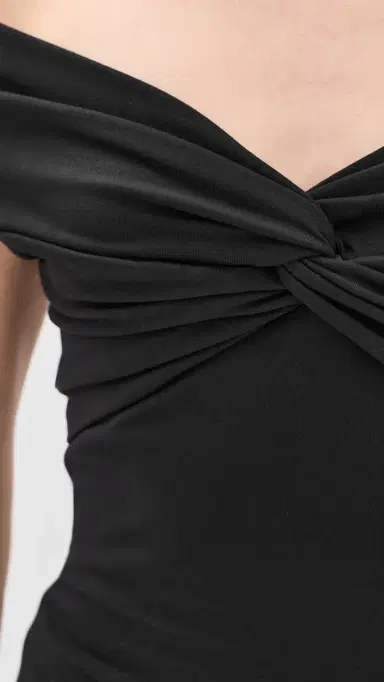 Susana Monaco Off houlder Twist Top Black | Thumbnail 6 Susana Monaco Off houlder Twist Top Black | Thumbnail 6