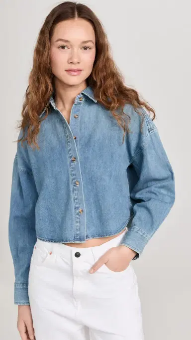Favorite Daughter The Ex Boyfriend Crop Shirt Goa L | Thumbnail 2