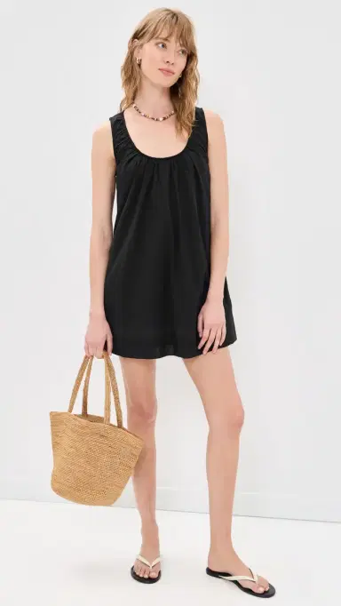 Joe's Jeans The Ana Mini Dress Black L | Thumbnail 5