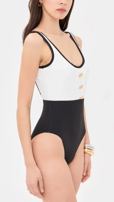 L'Agence Fine Line Mila One Piece White L | Thumbnail 4