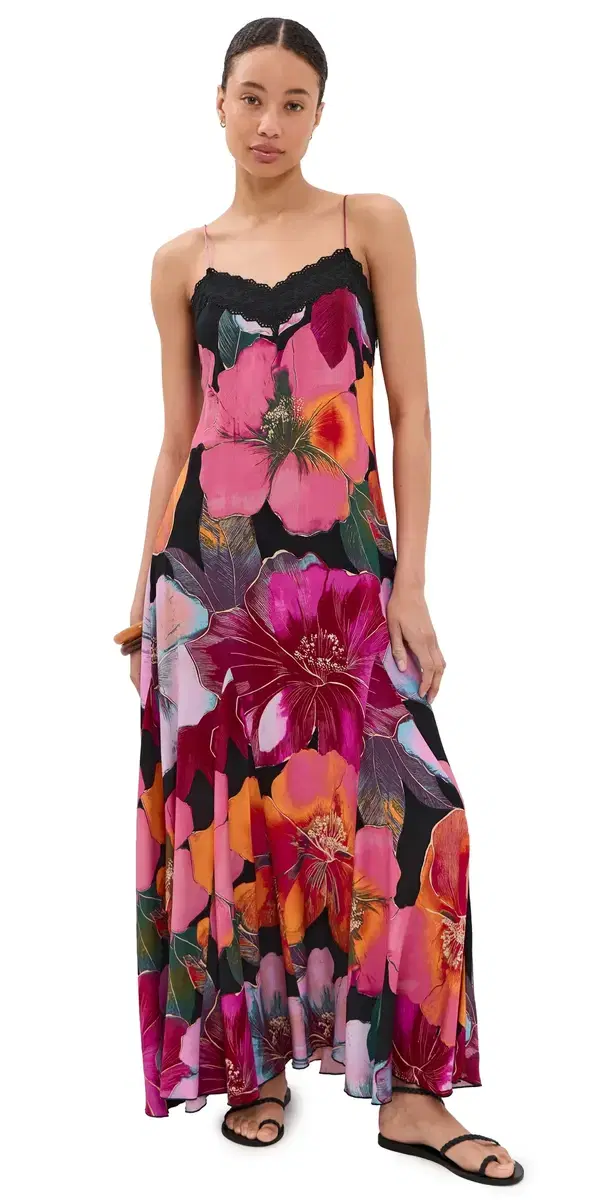 Free People Bloomspell Maxi Dress Desert Rose Combo