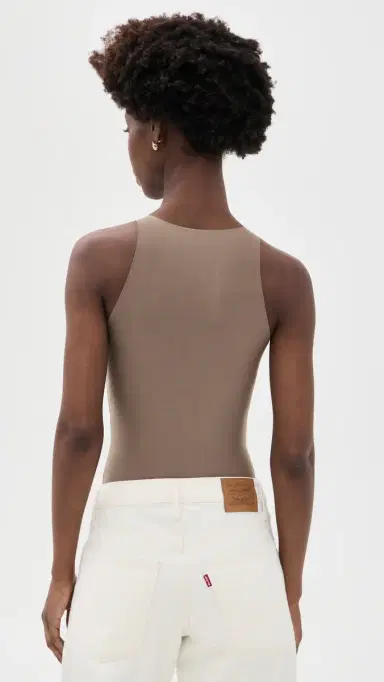 Commando Butter Crew Neck Tank Thong Bodysuit Truffle L | Thumbnail 3