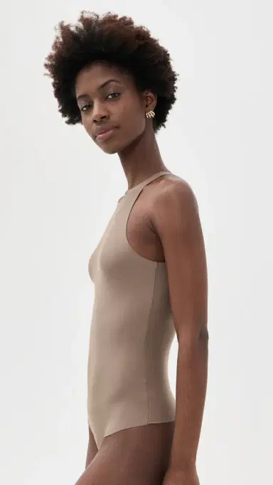 Commando Butter Crew Neck Tank Thong Bodysuit Truffle L | Thumbnail 4