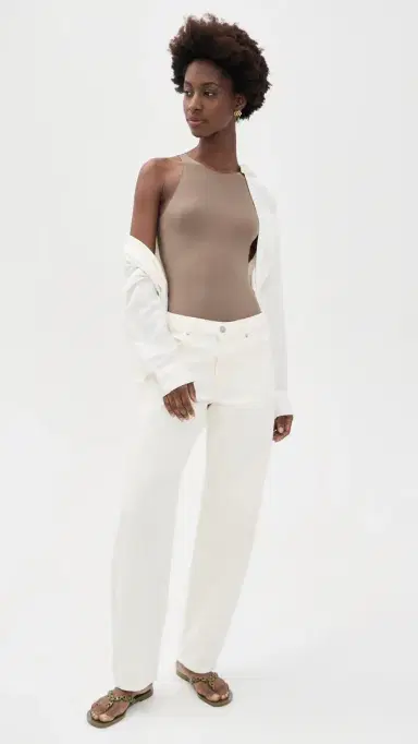 Commando Butter Crew Neck Tank Thong Bodysuit Truffle L | Thumbnail 5