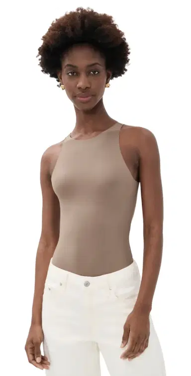 Commando Butter Crew Neck Tank Thong Bodysuit Truffle L | Thumbnail 1