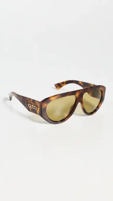 Gucci Signoria Sunglasses Havana-Havana-Green One Size | Thumbnail 4