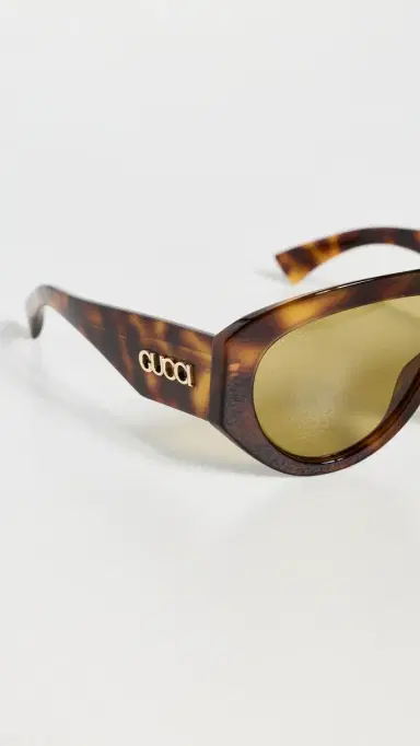 Gucci Signoria Sunglasses Havana-Havana-Green One Size | Thumbnail 5