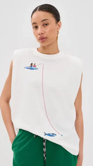 Farm Rio Fishing Dreams Tank Top | Thumbnail 2 Farm Rio Fishing Dreams Tank Top | Thumbnail 2