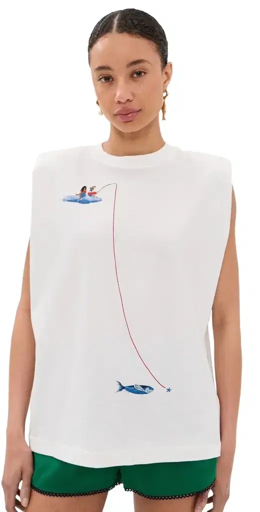 Fishing Dreams Tank Top Off-White Fishing Dreams Tank Top Off-White