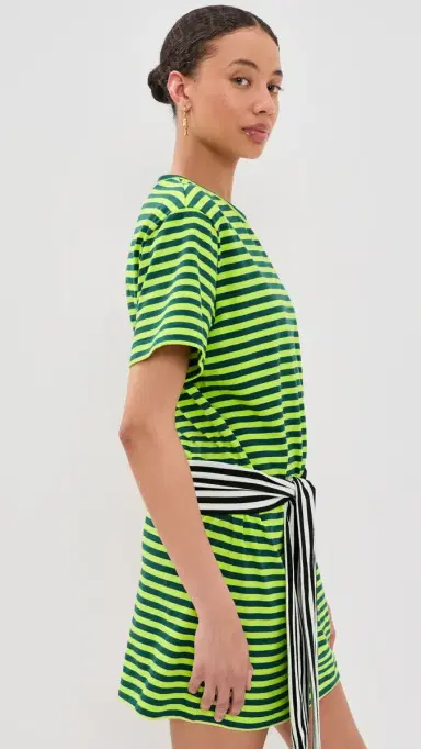 SIMONMILLER Lottie T-Shirt Dress ime Stripe Combo | Thumbnail 4 SIMONMILLER Lottie T-Shirt Dress ime Stripe Combo | Thumbnail 4