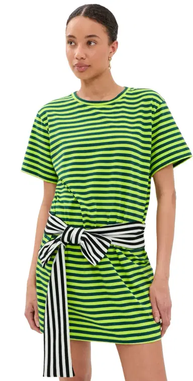SIMONMILLER Lottie T-Shirt Dress ime Stripe Combo | Thumbnail 1 SIMONMILLER Lottie T-Shirt Dress ime Stripe Combo | Thumbnail 1