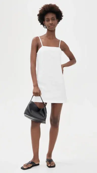Joe's Jeans Clean Denim Shift Dress White | Thumbnail 5